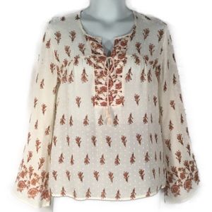 LOVESTITCH | Bell Sleeve Boho Tunic - L